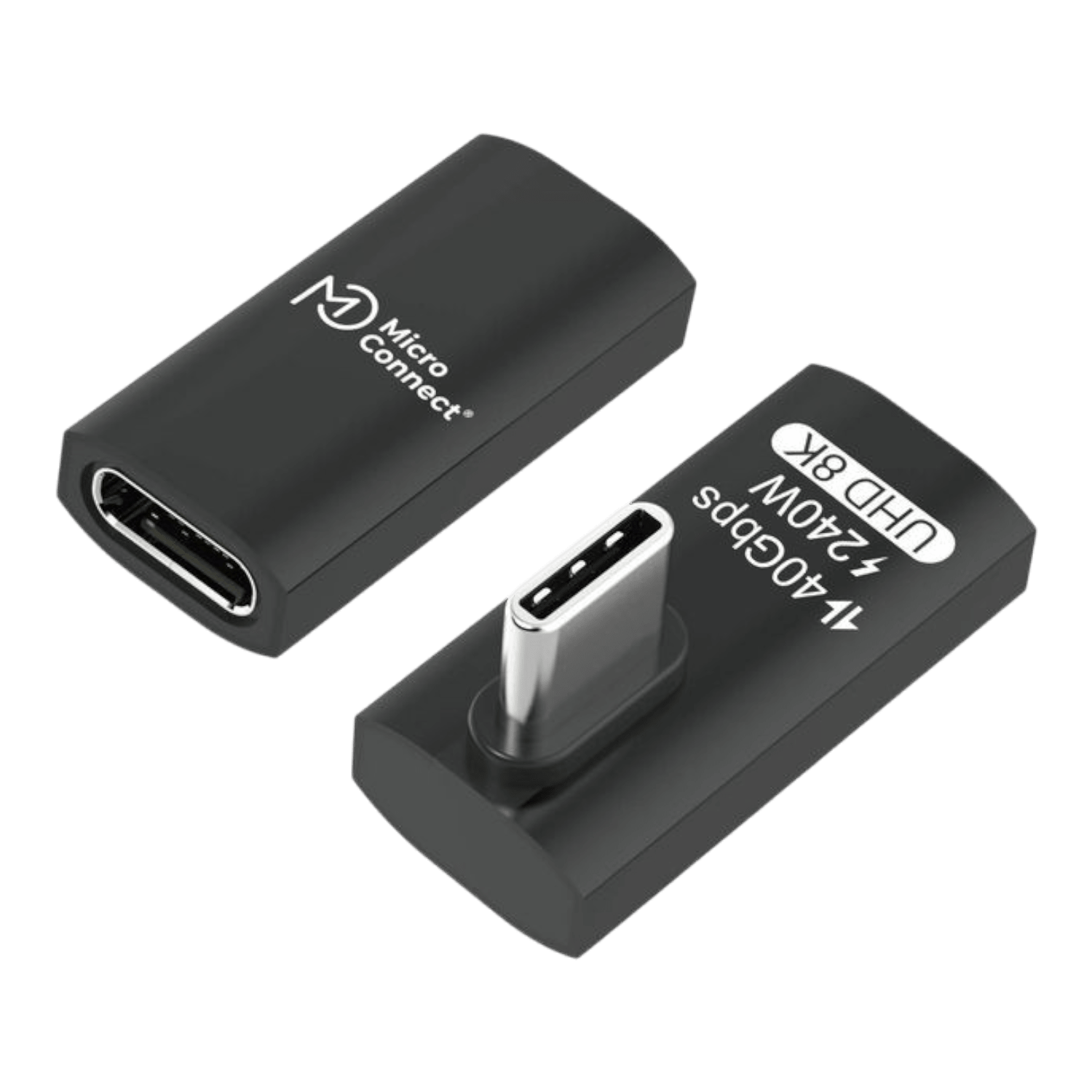 MicroConnect - Premium USB4 Gen 3x2 USB - C Hann - hunn (vinklet rett adapter) - Opsgear