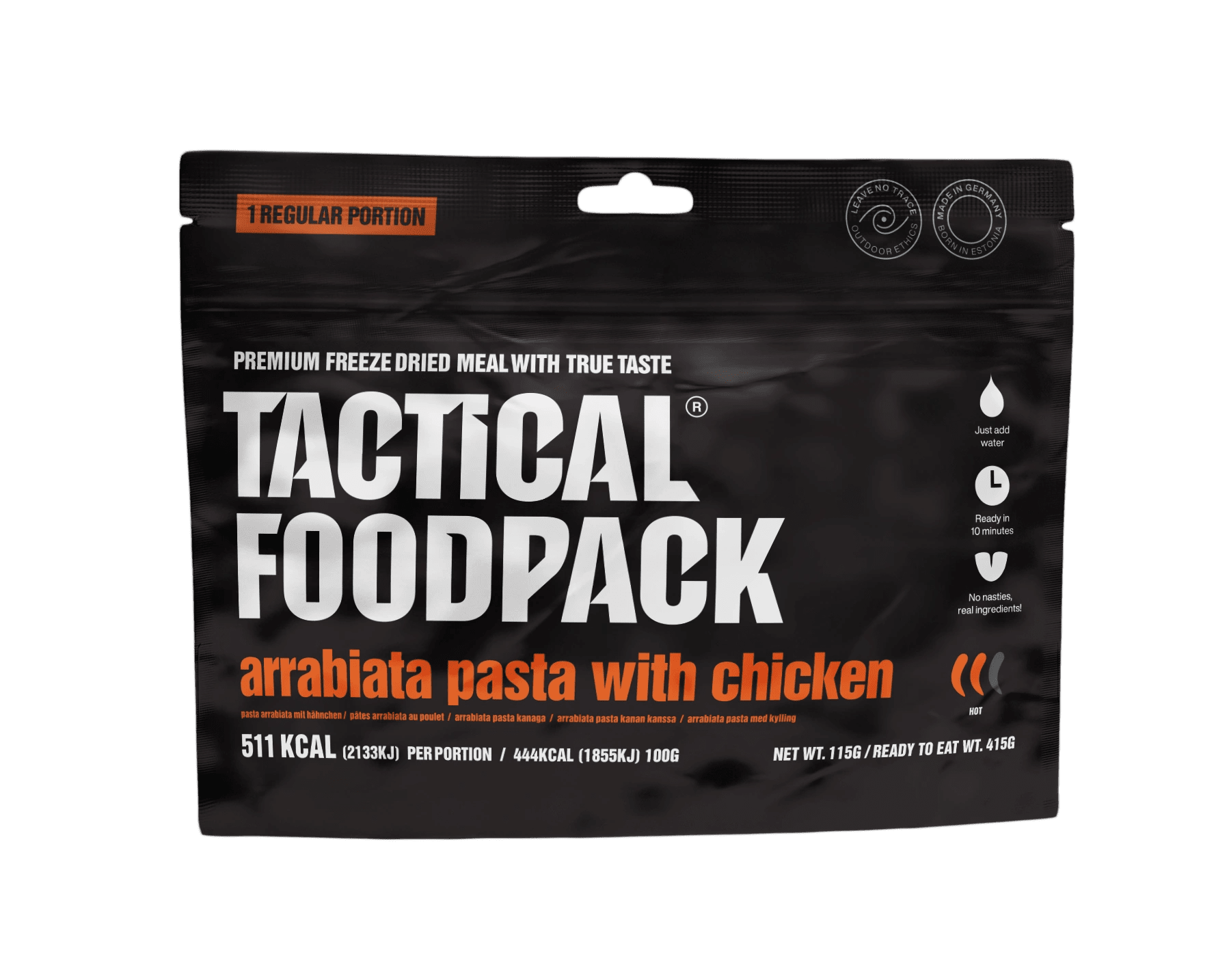Tactical Foodpack - Arrabiata Pasta with Chicken, 511kcal/115g - Opsgear