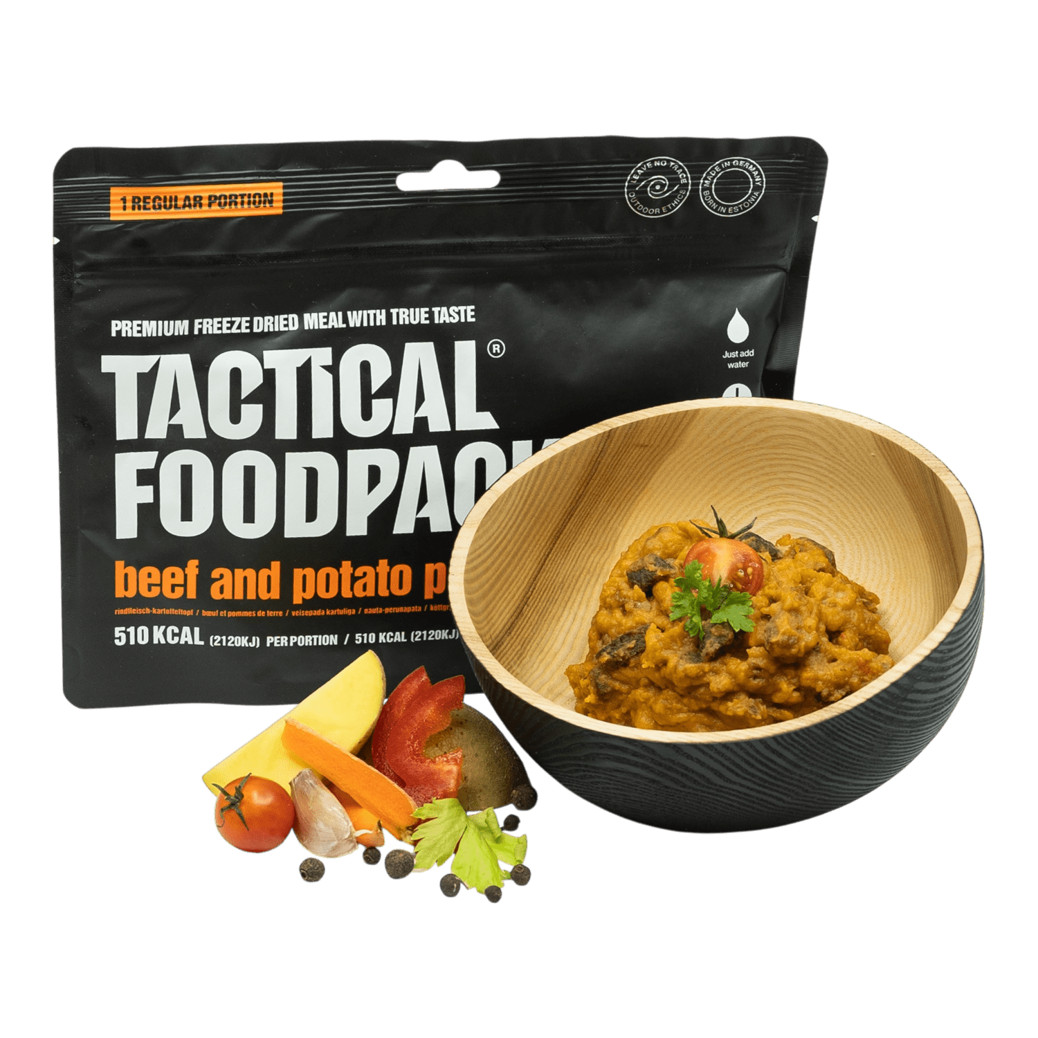 Tactical Foodpack - Beef and Potato Pot, 510kcal/100g - Opsgear
