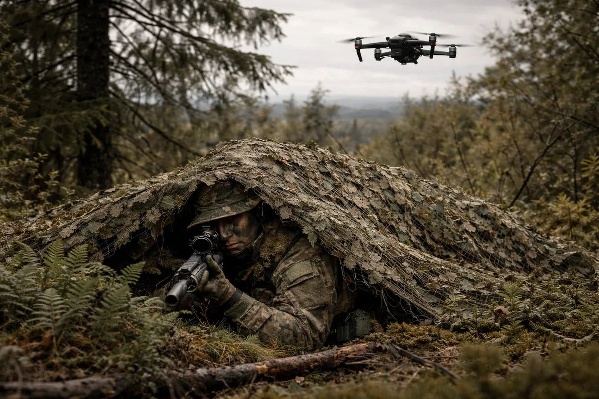 Kamuflasje mot droner. Hva kreves egentlig? - Opsgear