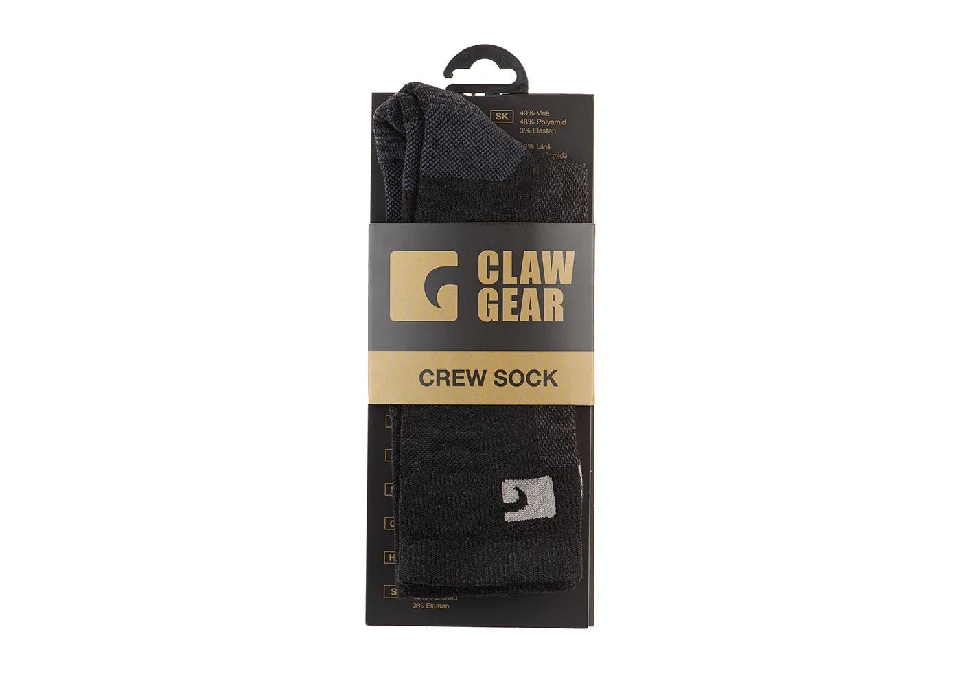 Clawgear - Merino Crew Socks, Black - Opsgear
