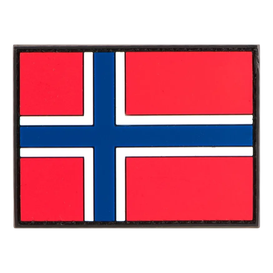 JTG - Norway Flag Rubber Patch, Multicolor