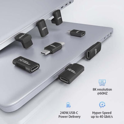 MicroConnect - Premium USB4 Gen 3x2 USB - C Hann - hunn (vinklet rett adapter) - Opsgear