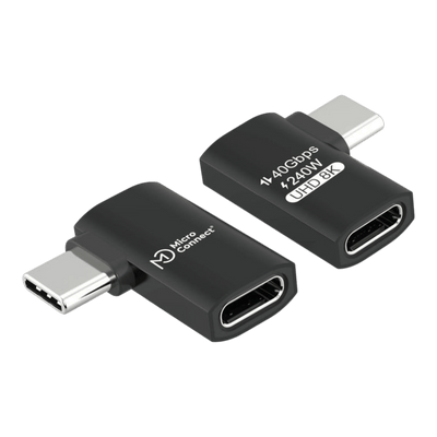 MicroConnect - USB - C hann - hunn vinklet adapter, 240W, 40Gbps - Opsgear