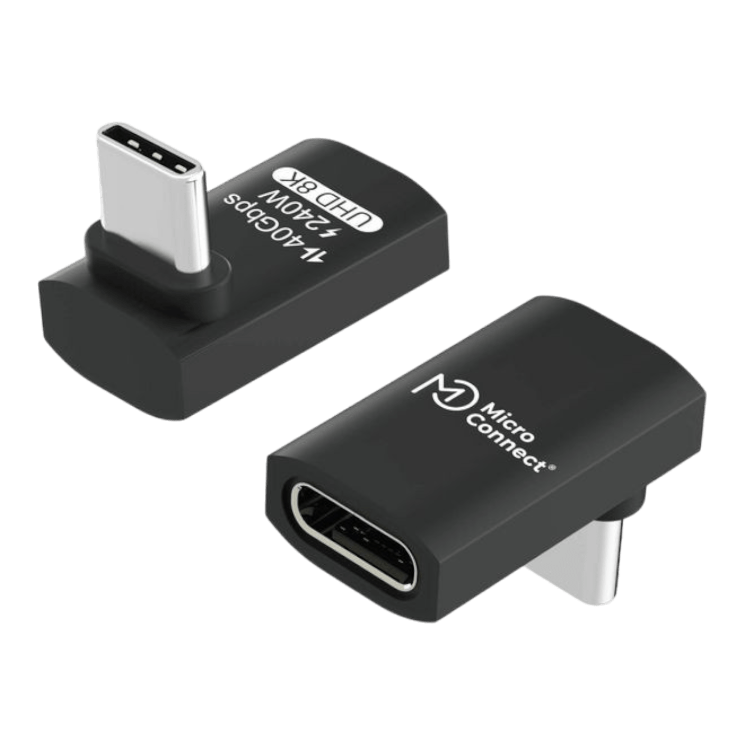 MicroConnect - USB4 Gen 3x2 USB - C Horisontal 90° adapter, 40Gbps, 240W - Opsgear