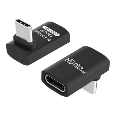 MicroConnect - USB4 Gen 3x2 USB - C Horisontal 90° adapter, 40Gbps, 240W - Opsgear