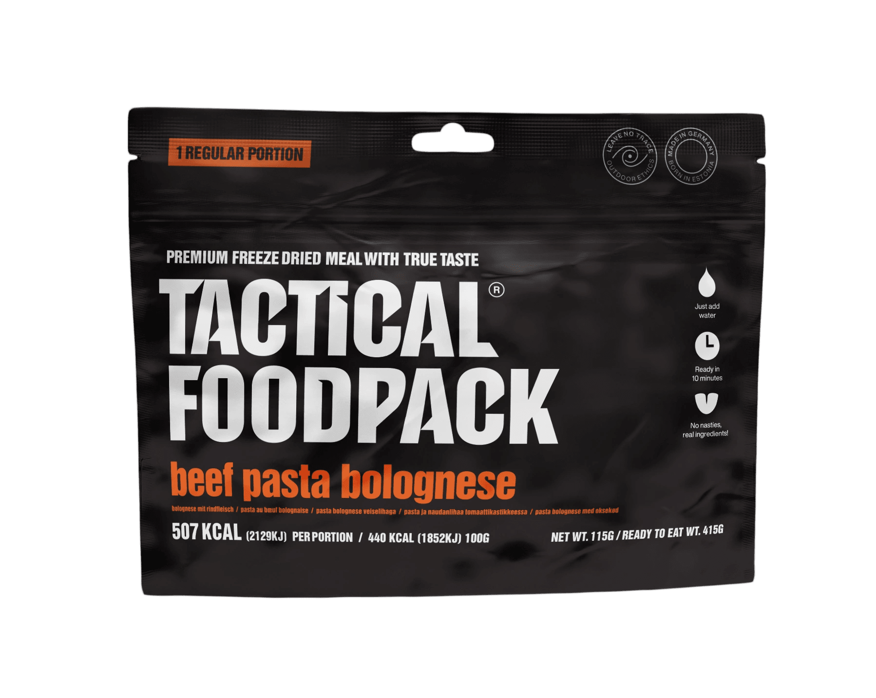 Tactical Foodpack - Beef Pasta Bolognese, 507kcal/115g - Opsgear