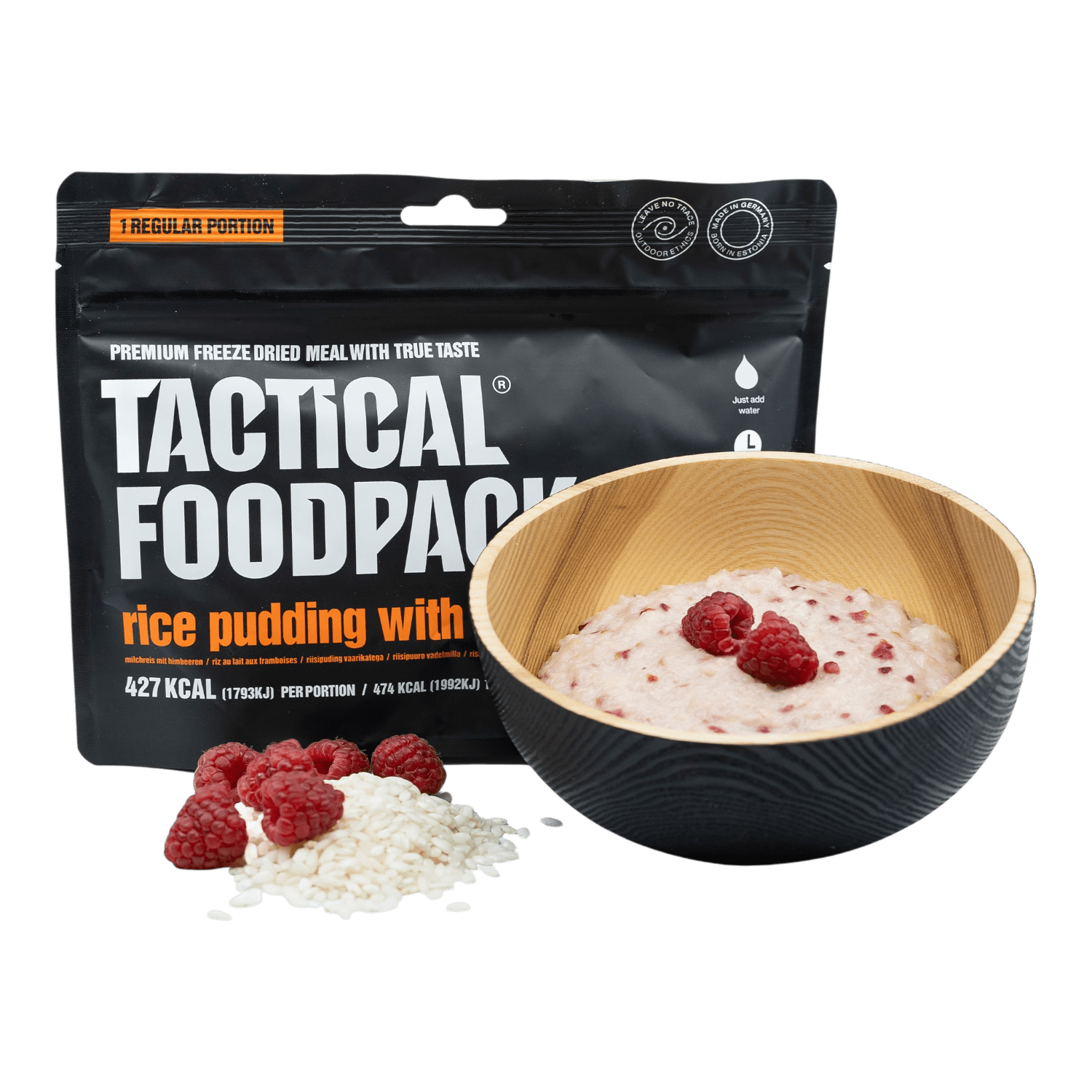 Tactical Foodpack - Rice Pudding with Raspberries, 427kcal/90g - Opsgear